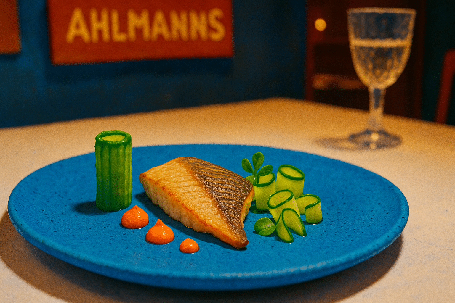 Michelin-Stern Gericht im Ahlmanns Kiel – Fine Dining mit Flunder, Sanddorn und Gurke