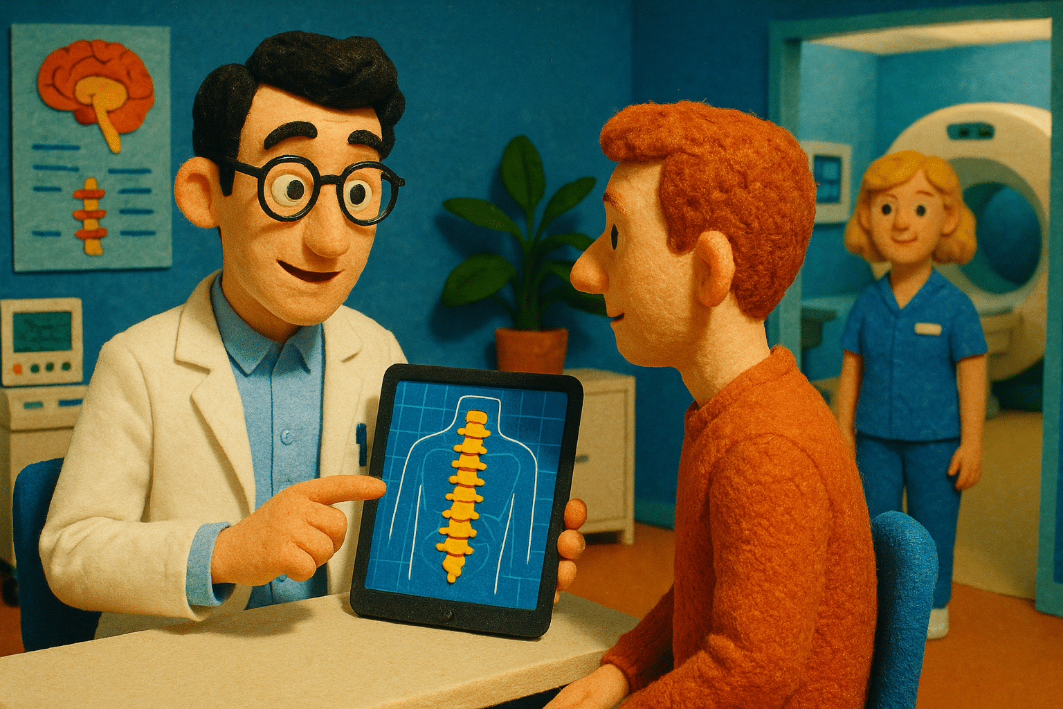 Neurochirurg in Kiel erklärt Diagnose in moderner Praxis bei persönlicher Patientenberatung