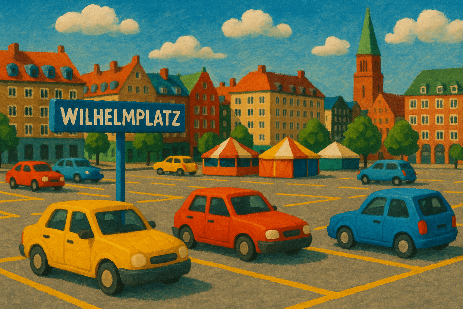 Wilhelmplatz in Kiel mit kostenlosen Parkplätzen und zentraler Innenstadtlage